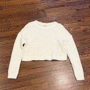 Hurley Textured Cream Crew Neck Sweater